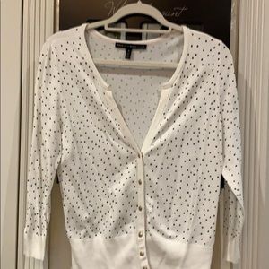 3/4 black and white sweater